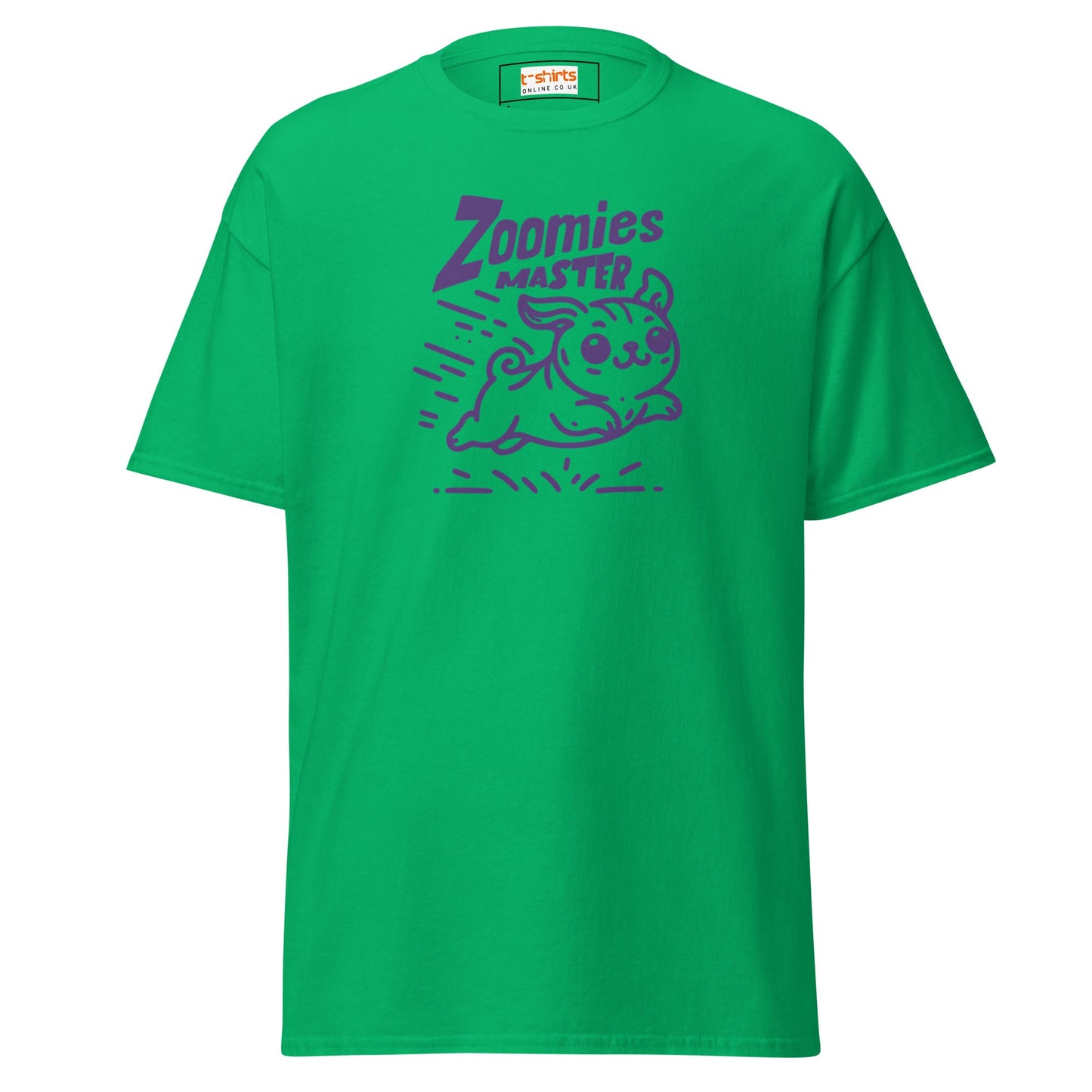 Zoomies Master | Bold Dog T-Shirt - Irish Green - T-Shirts Online
