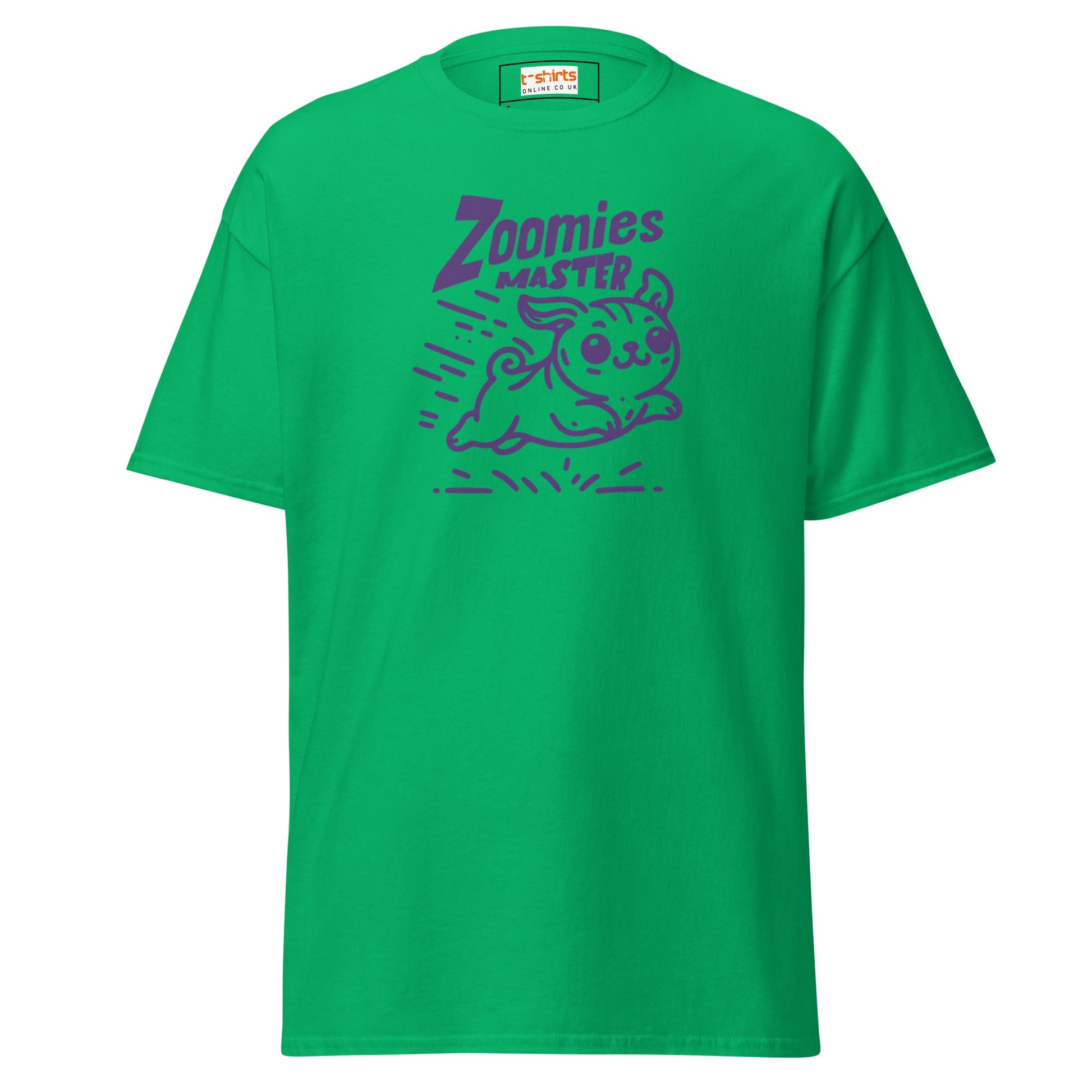 Zoomies Master | Bold Dog T-Shirt - Irish Green - T-Shirts Online