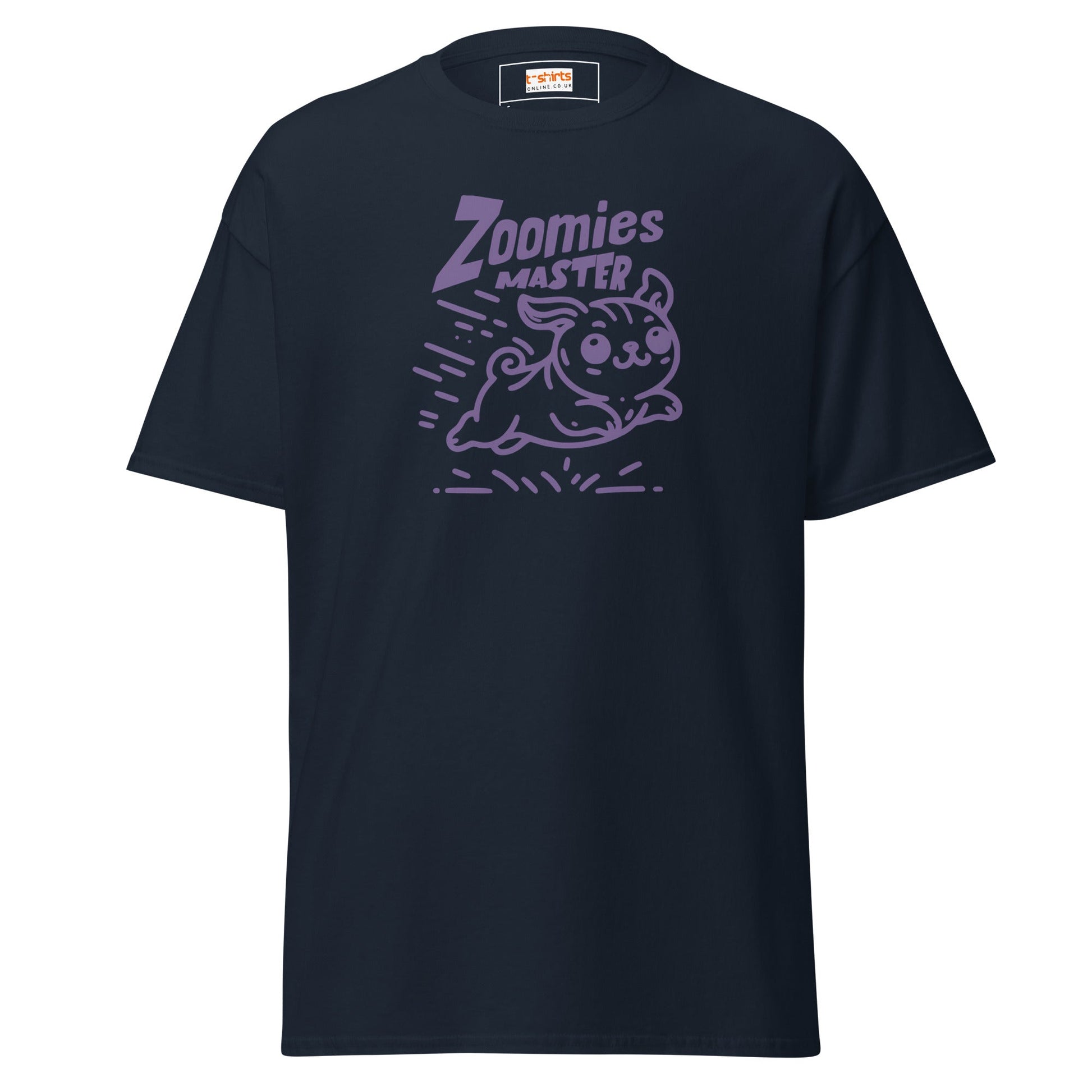 Zoomies Master | Bold Dog T-Shirt - Navy - T-Shirts Online