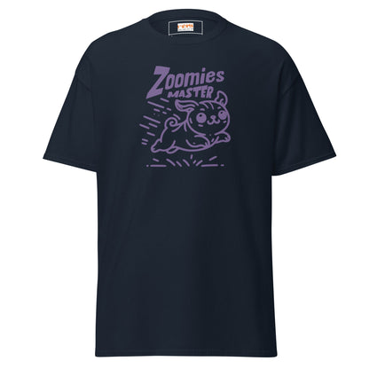 Zoomies Master | Bold Dog T-Shirt - Navy - T-Shirts Online