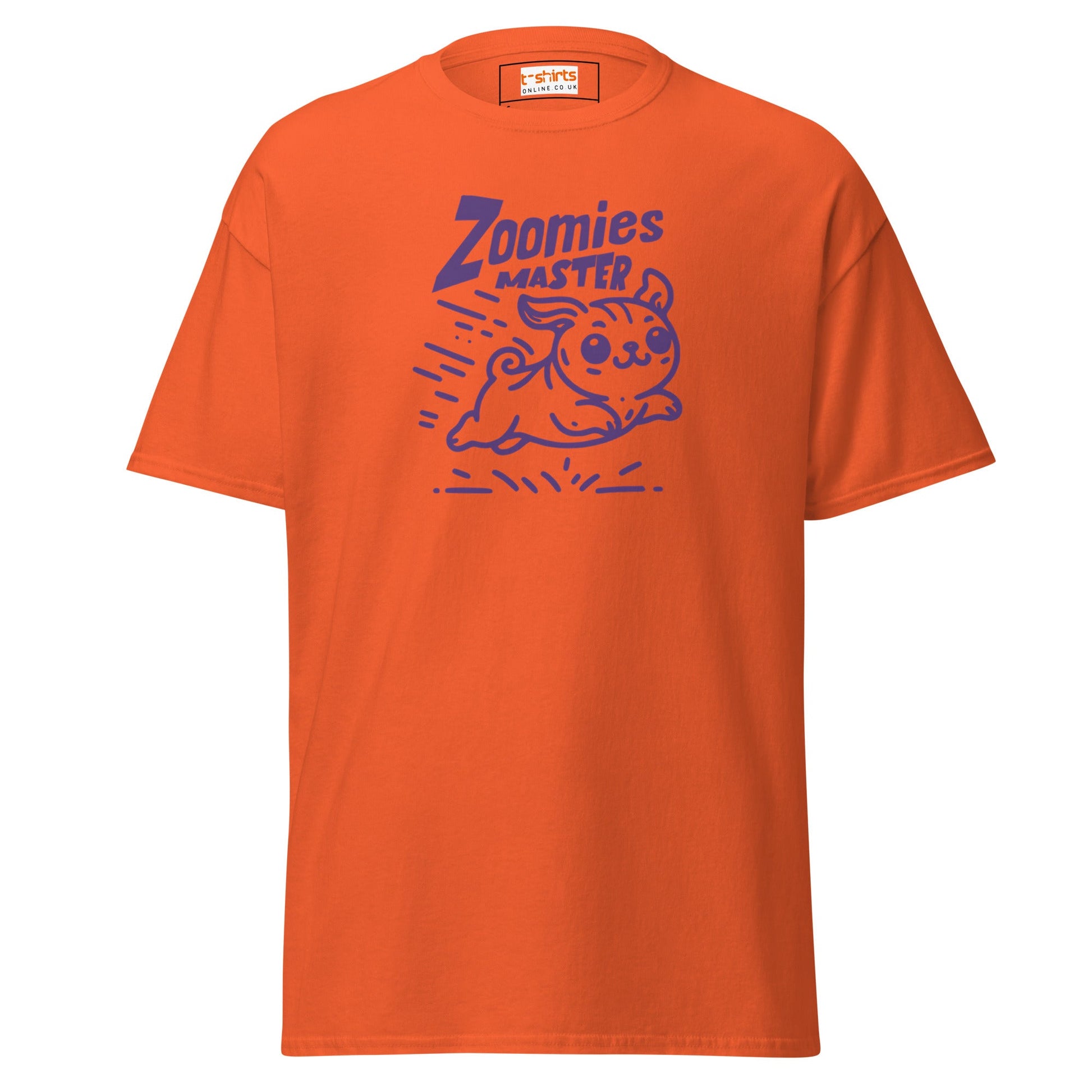 Zoomies Master | Bold Dog T-Shirt - Orange - T-Shirts Online