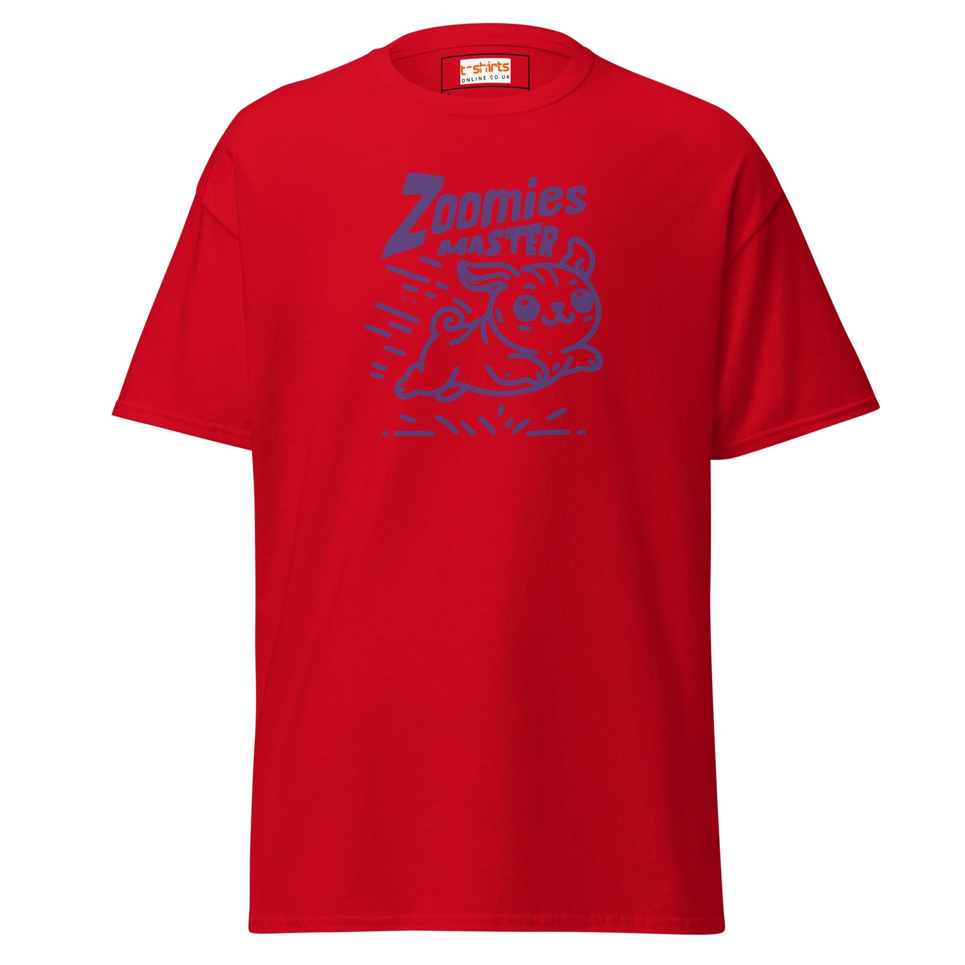 Zoomies Master | Bold Dog T-Shirt - Red - T-Shirts Online
