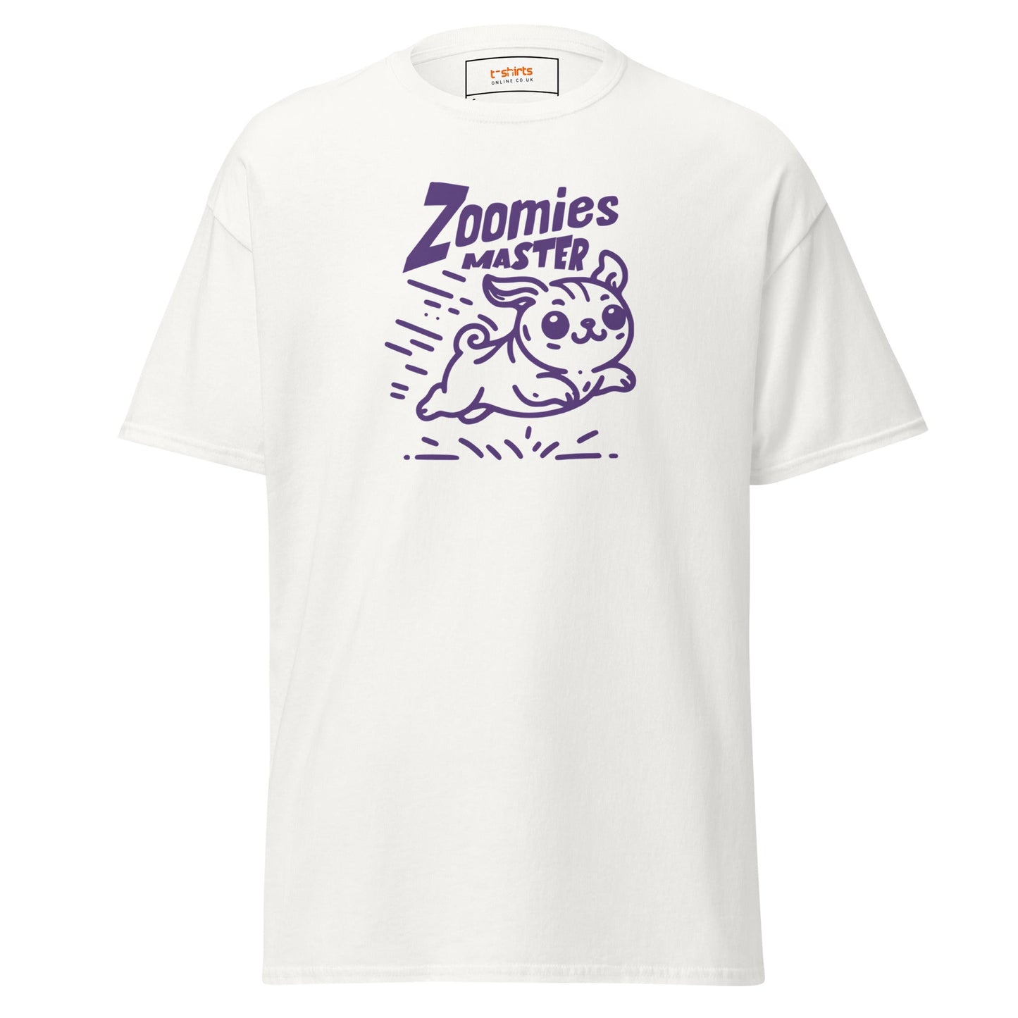 Zoomies Master | Bold Dog T-Shirt - White - T-Shirts Online