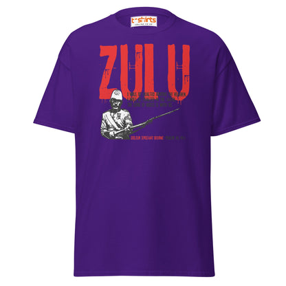Zulu T-Shirt | Bold Red Graphic Tee with Psalm 46 Quote - Purple - T-Shirts Online