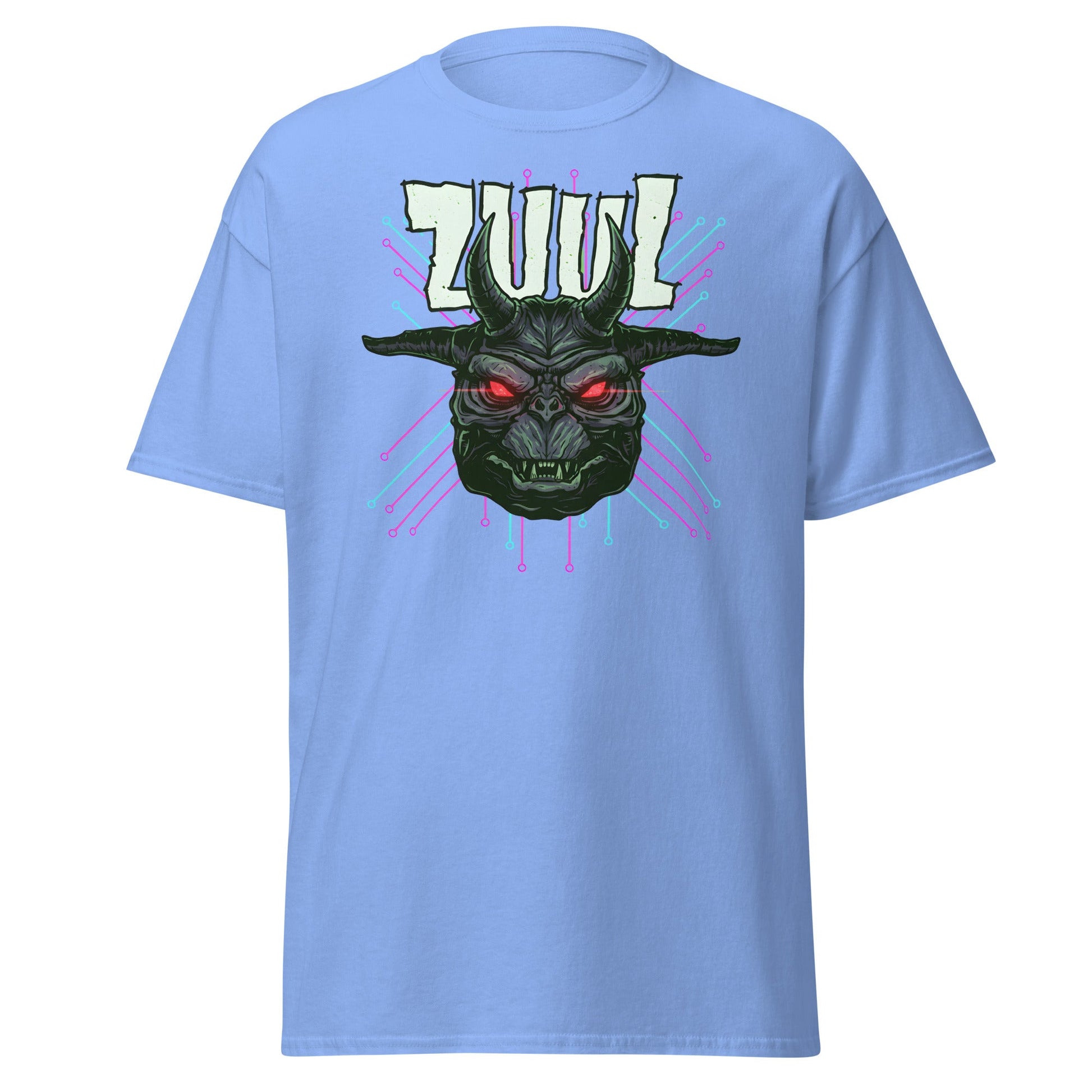 Zuul T-Shirt - Ghostbusters Demon Gatekeeper Tee - Carolina Blue - T-Shirts Online