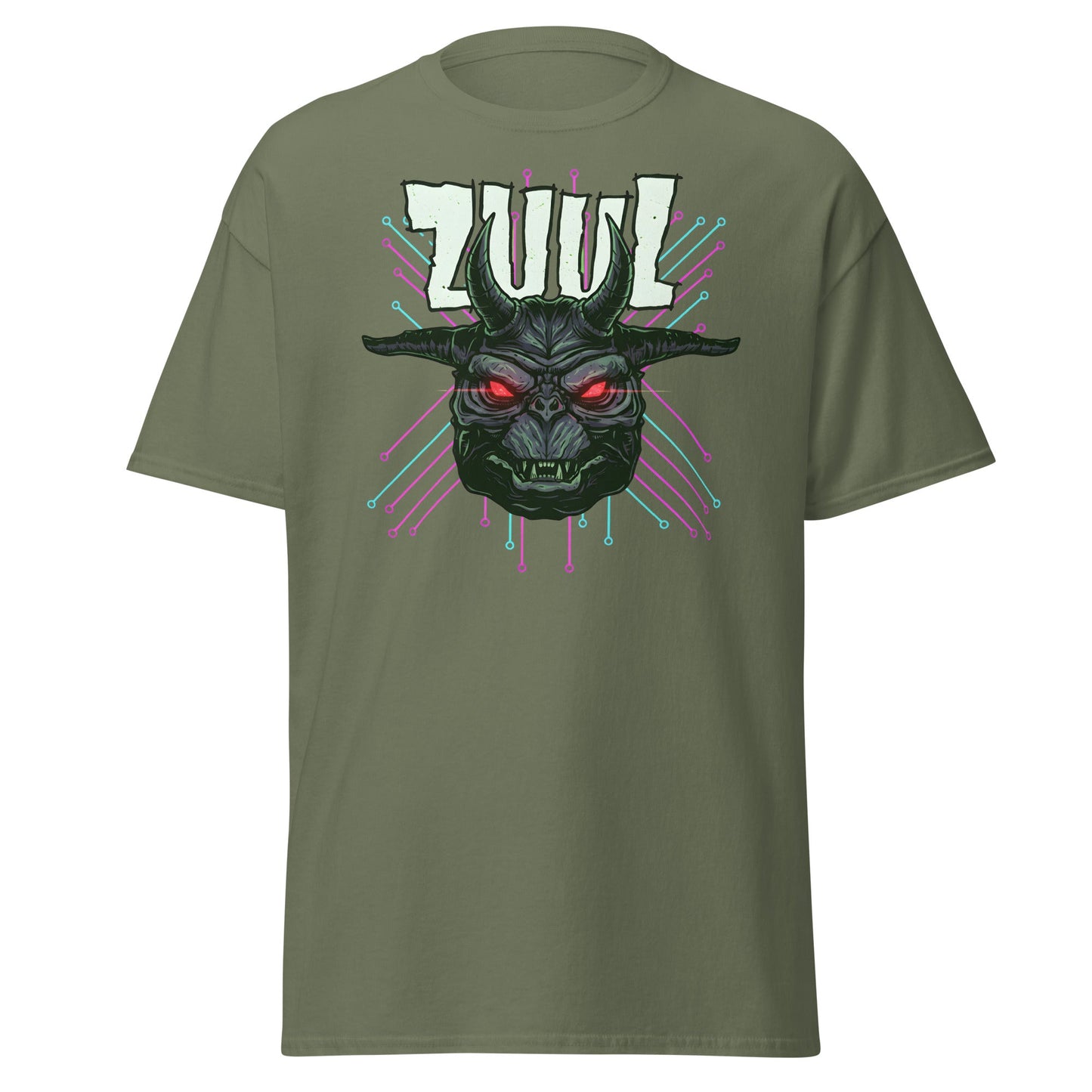 Zuul T-Shirt - Ghostbusters Demon Gatekeeper Tee - Military Green - T-Shirts Online