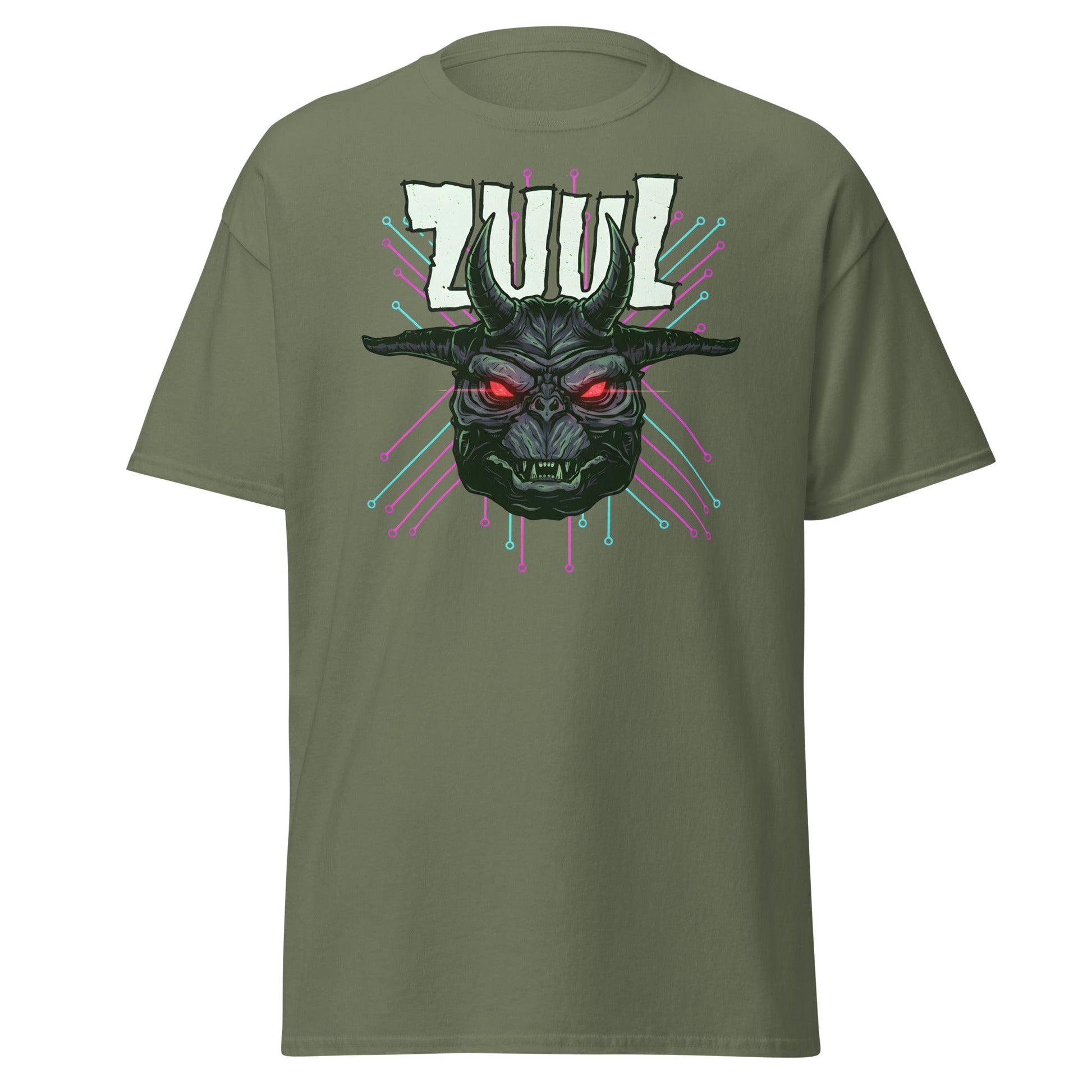 Zuul T-Shirt - Ghostbusters Demon Gatekeeper Tee - Military Green - T-Shirts Online